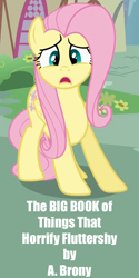 Size: 500x1000 | Tagged: safe, derpibooru import, fluttershy, pegasus, pony, book, book cover, female, mare, pink mane, yellow coat