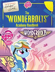 Size: 384x500 | Tagged: safe, derpibooru import, rainbow dash, pegasus, pony, book, cover, the wonderbolts academy handbook, wonderbolts, wonderbolts uniform