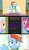 Size: 580x1000 | Tagged: safe, derpibooru import, edit, edited screencap, screencap, fluttershy, pinkie pie, rainbow dash, earth pony, pegasus, pony, read it and weep, book, caption, comic, harry potter, hub logo, meme, my immortal, reading rainbow, screencap comic