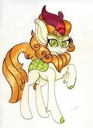 Size: 2369x3253 | Tagged: safe, artist:luxiwind, autumn blaze, kirin, sounds of silence, female, simple background, solo, traditional art, white background