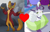 Size: 1022x654 | Tagged: safe, derpibooru import, edit, edited screencap, screencap, capper dapperpaws, opalescence, abyssinian, anthro, cat, better together, camping must-haves, equestria girls, my little pony: the movie, cropped, female, male, opalcapper, pillow, shipping, shipping domino, straight