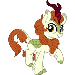 Size: 3200x3200 | Tagged: safe, alternate version, artist:cheezedoodle96, autumn blaze, kirin, sounds of silence, .svg available, awwtumn blaze, balancing, cute, daaaaaaaaaaaw, female, happy, looking at you, raised hoof, simple background, smiling, smirk, svg, transparent background, twiface, vector