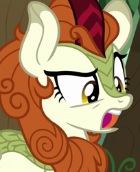 Size: 587x718 | Tagged: safe, screencap, autumn blaze, kirin, sounds of silence, cropped, open mouth, solo