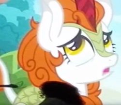 Size: 1042x904 | Tagged: safe, screencap, autumn blaze, kirin, season 8, sounds of silence, female, solo