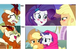 Size: 705x461 | Tagged: safe, applejack, autumn blaze, rarity, better together, equestria girls, rollercoaster of friendship, sounds of silence, drama, female, hypocrisy, hypocrite, hypocritical humor, lesbian, meme, op is a cuck, op is a hypocrite, rarijack, shipping