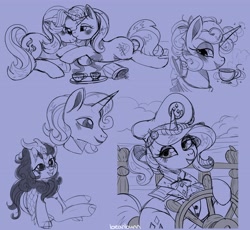 Size: 4095x3775 | Tagged: safe, artist:beanbunn, derpibooru import, autumn blaze, rarity, starlight glimmer, trixie, kirin, pony, unicorn, sounds of silence, sketch