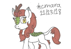 Size: 920x634 | Tagged: safe, artist:cmara, autumn blaze, pony, sounds of silence, solo, traditional art