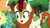 Size: 1280x720 | Tagged: safe, derpibooru import, screencap, applejack, autumn blaze, earth pony, kirin, pony, sounds of silence, spoiler:s08, flower, foal's breath