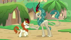 Size: 1280x720 | Tagged: safe, screencap, autumn blaze, rain shine, kirin, sounds of silence, spoiler:s08