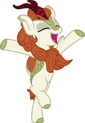 Size: 2043x2935 | Tagged: safe, artist:jhayarr23, autumn blaze, kirin, sounds of silence, absurd resolution, awwtumn blaze, cute, simple background, solo, transparent background, vector