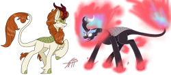 Size: 1720x758 | Tagged: safe, artist:mlp004ninintv, autumn blaze, kirin, nirik, sounds of silence, cloven hooves, fire, leonine tail, mane of fire, open mouth, raised hoof, sharp teeth, simple background, teeth, transparent background