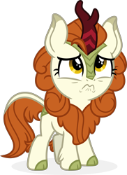 Size: 6151x8447 | Tagged: safe, artist:suramii, autumn blaze, kirin, 3:, absurd resolution, awwtumn blaze, cute, female, pouting, sad, sadorable, simple background, solo, transparent background, vector, weapons-grade cute