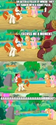 Size: 500x1106 | Tagged: safe, derpibooru import, edit, edited screencap, screencap, applejack, autumn blaze, cinder glow, fluttershy, summer flare, earth pony, kirin, pegasus, pony, sounds of silence, spoiler:s08, atop the fourth wall, history of power rangers, linkara, meme, power rangers, power rangers turbo