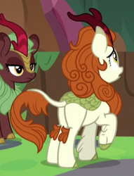 Size: 255x334 | Tagged: safe, screencap, autumn blaze, cinder glow, summer flare, kirin, sounds of silence, spoiler:s08, cropped, plot