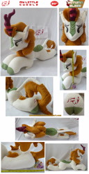 Size: 1500x2924 | Tagged: safe, artist:blackwater627, autumn blaze, princess celestia, twilight sparkle, twilight sparkle (alicorn), alicorn, kirin, sounds of silence, blind bag, cloven hooves, female, irl, lidded eyes, measuring tape, photo, plushie, prone, size comparison, solo, toy