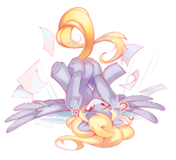 Size: 2365x2146 | Tagged: safe, artist:lispp, derpy hooves, pegasus, pony, envelope, female, letter, mare, paper, question mark, simple background, solo, white background