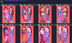 Size: 1805x1080 | Tagged: safe, artist:jamessentry, dusk shine, flash sentry, pinkie pie, prince blueblood, sci-twi, sonata dusk, sunset glare, sunset shimmer, tristan, trixie, twilight sparkle, equestria girls, bluetrix, derpibooru, eqg promo pose set, equestria girls-ified, equestria guys, female, flash sentry gets all the mares, flashimmer, half r63 shipping, male, meta, pinkiesentry, rule 63, sci-twixie, senata, shipping, straight, suntrix, tristan gets all the mares, tristansparkle, trixie gets all the stallions, trixshine, twixie