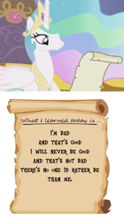 Size: 391x700 | Tagged: safe, princess celestia, alicorn, pony, female, horn, mare, princess celestia's letters for the day, solo, wreck-it ralph