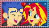 Size: 99x56 | Tagged: safe, artist:stampsandi, flash sentry, sunset shimmer, equestria girls, female, flashimmer, male, shipping, stamp, straight