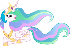 Size: 2986x1933 | Tagged: safe, artist:sparkponies, princess celestia, alicorn, pony, cute, cutelestia, female, mare, prone, simple background, solo, transparent background, vector