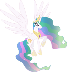 Size: 6000x6421 | Tagged: safe, artist:kraysee, princess celestia, alicorn, pony, absurd resolution, female, mare, simple background, solo, transparent background, vector