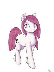 Size: 1050x1400 | Tagged: safe, artist:alasou, derpibooru import, oc, oc only, oc:alcemic flower, earth pony, pony, commission, female, looking at you, mare, simple background, smiling, solo, transparent background