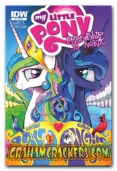 Size: 292x428 | Tagged: safe, artist:andypriceart, idw, princess celestia, princess luna, alicorn, pony, comic, comic cover, cover, duality, official, official comic