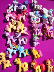 Size: 760x1014 | Tagged: safe, apple bloom, applejack, fluttershy, pinkie pie, princess cadance, princess celestia, rainbow dash, rarity, scootaloo, spike, sweetie belle, twilight sparkle, alicorn, dragon, earth pony, pegasus, pony, unicorn, comparison, phidal, toy