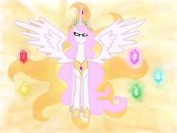 Size: 638x479 | Tagged: safe, artist:xxforgottenmelodyxx, princess celestia, alicorn, pony, element of magic, elements of harmony, solo