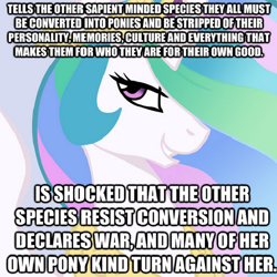 Size: 680x679 | Tagged: safe, princess celestia, alicorn, pony, fanfic:the conversion bureau, fanfic, the conversion bureau, tl;dr, tyrant celestia, xenolestia