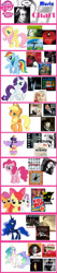 Size: 560x2622 | Tagged: safe, apple bloom, applejack, fluttershy, pinkie pie, princess celestia, princess luna, rainbow dash, rarity, scootaloo, sweetie belle, twilight sparkle, twilight sparkle (alicorn), alicorn, earth pony, pegasus, pony, unicorn, chart, eduard khil, female, friday, mare, music, rebecca black, trollestia, trololo