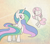 Size: 2000x1750 | Tagged: safe, artist:baa-chan01, princess celestia, alicorn, pony, cewestia, filly, time paradox