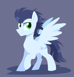 Size: 3120x3269 | Tagged: safe, artist:yaaaco, derpibooru import, soarin', pony, lineless, solo, spread wings