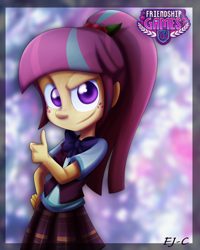 Size: 800x1000 | Tagged: safe, artist:fj-c, sour sweet, equestria girls, friendship games, cute, looking at you, ponytail, solo, sourbetes, thumbs up