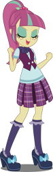 Size: 2000x6399 | Tagged: dead source, safe, artist:xebck, sour sweet, equestria girls, friendship games, absurd resolution, clothes, crystal prep academy uniform, female, freckles, plaid skirt, pleated skirt, school uniform, shoes, simple background, skirt, socks, solo, transparent background, vector, vest