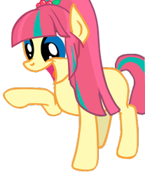 Size: 400x484 | Tagged: safe, artist:hannaspeert123, sour sweet, equestria girls, equestria girls ponified, ponified, simple background, smiling, transparent background