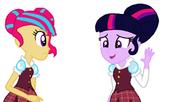 Size: 950x556 | Tagged: safe, artist:mlplovesyouxx, sci-twi, sour sweet, twilight sparkle, equestria girls, friendship games, alternate universe