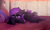 Size: 3344x1979 | Tagged: safe, artist:magnaluna, derpibooru import, oc, oc only, goo pony, original species, pony, bed, colored pupils, commission, cute, female, mare, pillow, prone, resting, smiling, solo