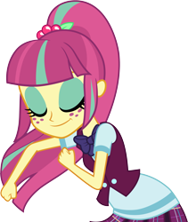 Size: 3357x3976 | Tagged: safe, artist:famousmari5, sour sweet, acadeca, equestria girls, friendship games, bowtie, bump, butt bump, butt smash, clothes, crystal prep academy, crystal prep academy uniform, crystal prep shadowbolts, cute, eyes closed, freckles, pleated skirt, school uniform, simple background, skirt, solo, sourbetes, transparent background, vector