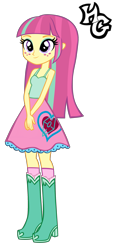 Size: 1317x2838 | Tagged: safe, artist:hellgirl66618, sour sweet, equestria girls, friendship games, alternate universe, boots, canterlot high, clothes, female, freckles, shoes, skirt, smiling, solo