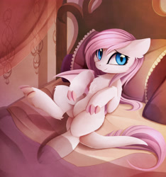 Size: 3452x3689 | Tagged: safe, artist:magnaluna, derpibooru import, oc, oc only, oc:flameheart, dracony, hybrid, pony, bed, bedsheets, blue eyes, commission, cute, female, mare, pillow, solo