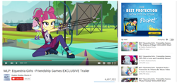 Size: 1429x676 | Tagged: safe, sour sweet, equestria girls, friendship games, archer, derpibooru, exploitable meme, juxtaposition, juxtaposition win, meme, meta, tampon, youtube