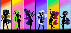 Size: 1024x478 | Tagged: safe, artist:sonatablaze, indigo zap, lemon zest, sci-twi, sour sweet, sugarcoat, sunny flare, twilight sparkle, equestria girls, rainbow rocks, alternate universe, crystal prep shadowbolts, shadow five, shadow six