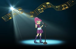 Size: 1024x655 | Tagged: safe, artist:haleyc4629, artist:xebck, sour sweet, equestria girls, singing