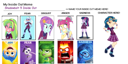 Size: 1024x517 | Tagged: safe, artist:pokemongril762, indigo zap, lemon zest, sci-twi, sour sweet, sugarcoat, sunny flare, twilight sparkle, equestria girls, anger (inside out), crossover, disgust (inside out), fear (inside out), inside out, joy (inside out), pixar, sadness (inside out), shadow six