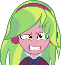 Size: 1341x1425 | Tagged: safe, artist:digiradiance, artist:starblast33, lemon zest, equestria girls, friendship games, angry, bowtie, clothes, crystal prep academy, crystal prep academy uniform, crystal prep shadowbolts, headphones, school uniform, simple background, solo, transparent background, vector