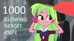 Size: 1280x720 | Tagged: safe, artist:harrythecrybaby666, edit, lemon zest, equestria girls, friendship games, 1000 hours in ms paint, abuse, knife, misspelling, ms paint, solo, zestabuse