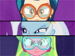 Size: 1282x954 | Tagged: safe, edit, indigo zap, lemon zest, trixie, equestria girls, friendship games, rainbow rocks