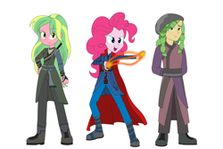 Size: 2400x1600 | Tagged: safe, artist:phantomshadow051, lemon zest, pinkie pie, sandalwood, equestria girls, baron mordo, crossover, doctor strange, marvel, wong