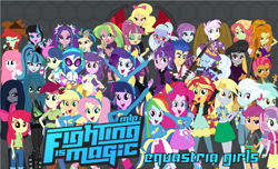 Size: 2180x1328 | Tagged: safe, artist:enderboy1908, adagio dazzle, apple bloom, applejack, aria blaze, babs seed, bon bon, derpy hooves, dj pon-3, flash sentry, fleetfoot, fluttershy, gilda, indigo zap, lemon zest, lyra heartstrings, octavia melody, pinkie pie, queen chrysalis, rainbow dash, rarity, roseluck, scootaloo, sonata dusk, sour sweet, starlight glimmer, sugarcoat, sunny flare, sunset shimmer, suri polomare, sweetie belle, sweetie drops, tree hugger, trixie, twilight sparkle, vinyl scratch, oc, oc:crab apple, oc:fluffle puff, oc:minkie pie, oc:princess dark matter, changeling, changeling queen, fighting is magic, equestria girls, rainbow rocks, clothes, cutie mark crusaders, emblem, equestria girls-ified, mane six, reference, shadow five, skirt, sweater, sweatershy, the dazzlings, twivine sparkle, vector, wallpaper